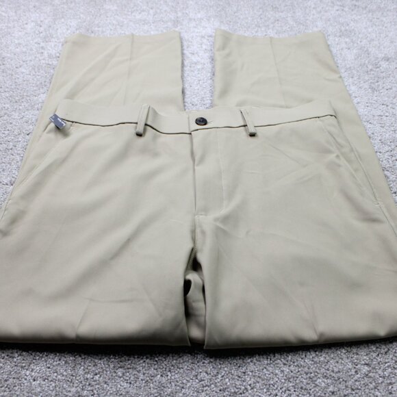 Haggar H26 Performance Pants NWT Mens 34x30 Beige Classic Fit Non-Iron Stretch - Picture 2 of 15